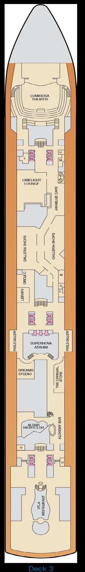 Deck plan for Carnival Luminosa