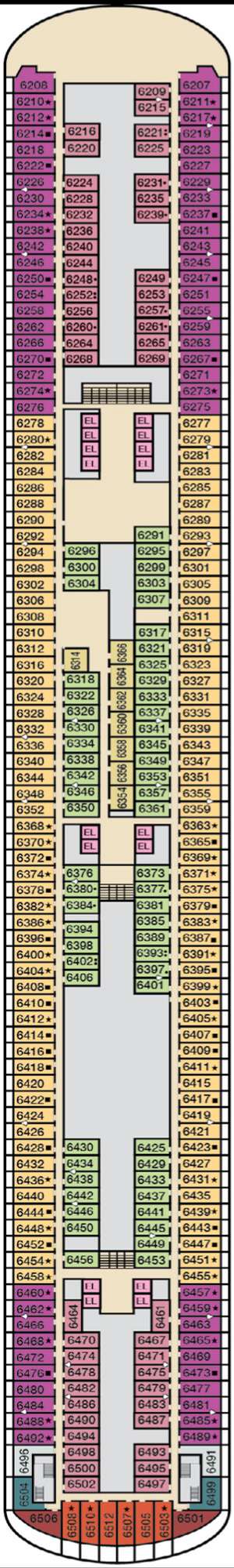 Deck plan for Carnival Firenze