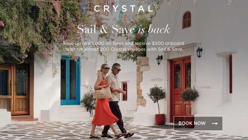 Crystal Sail&Save promotional banner