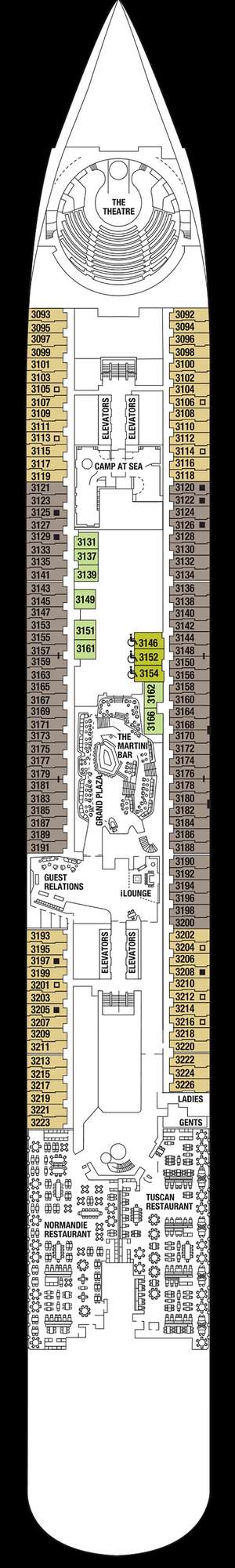 Deck plan for Celebrity Beyond