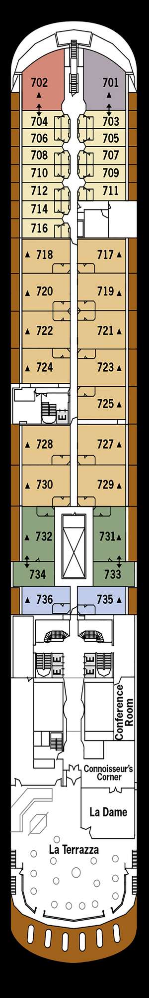 Deck plan for Silver Whisper