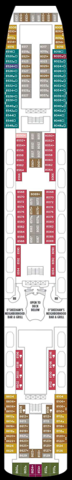 Deck plan for Norwegian Gem