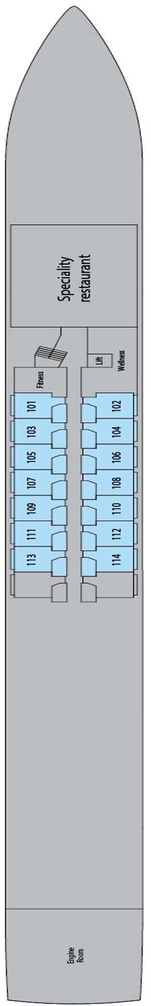 Deck plan for MS Riviera Radiance