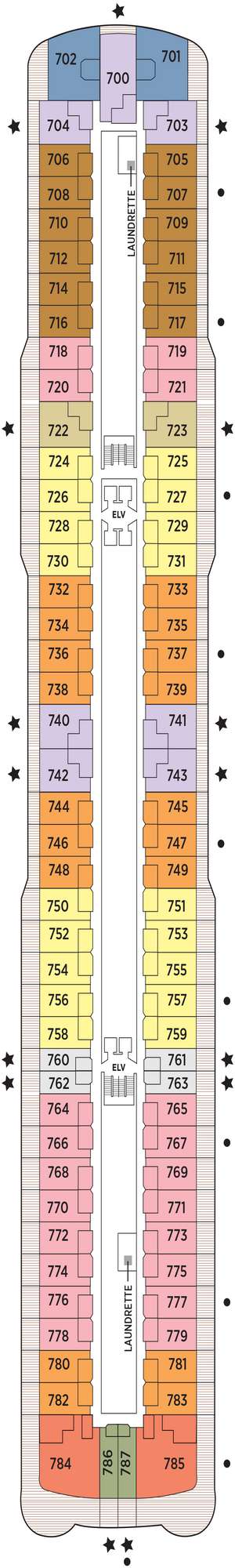 Deck plan for Regent Seven Seas Explorer