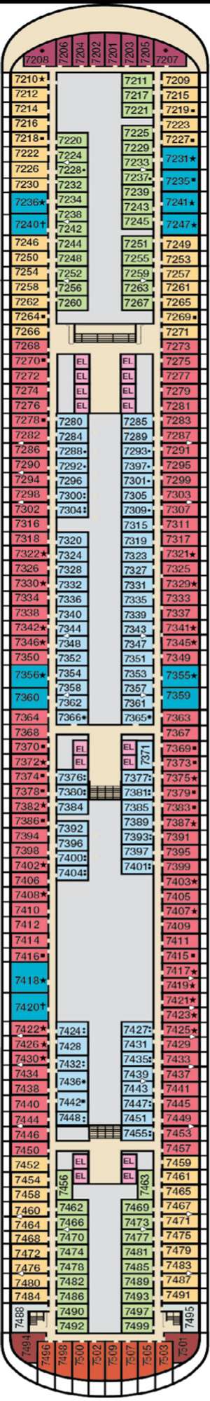 Deck plan for Carnival Firenze