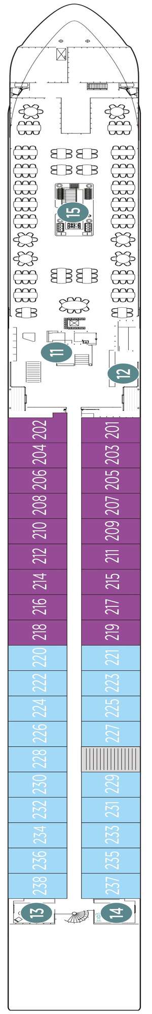 Deck plan for Emerald Dawn