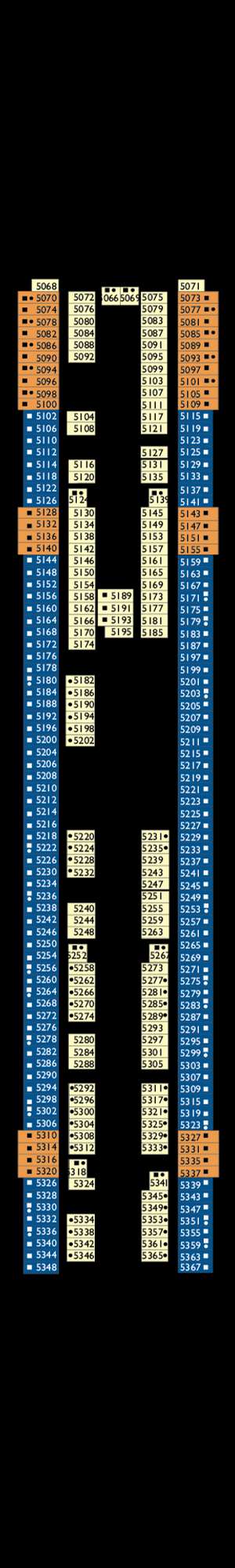 Deck plan for Costa Toscana