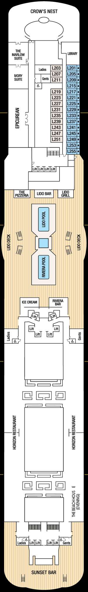 Deck plan for Britannia