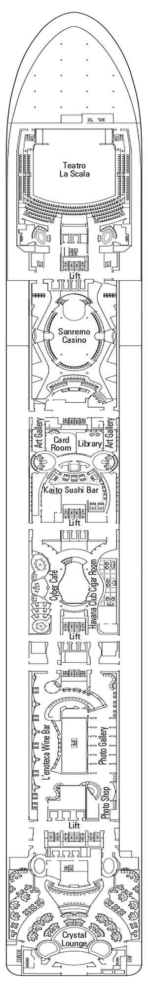 Deck plan for MSC Musica