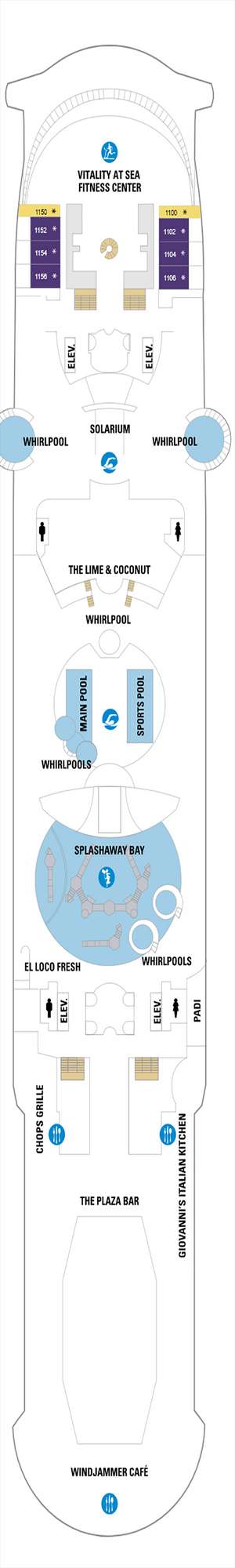 Deck plan for Freedom of the Seas
