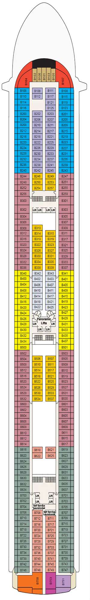 Deck plan for Diamond Princess