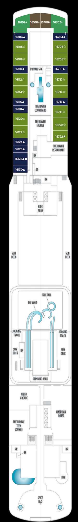 Deck plan for Norwegian Breakaway