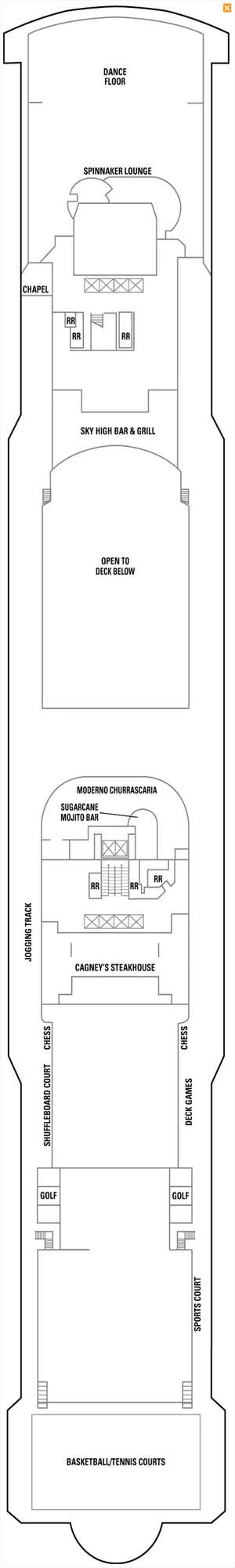 Deck plan for Norwegian Pearl