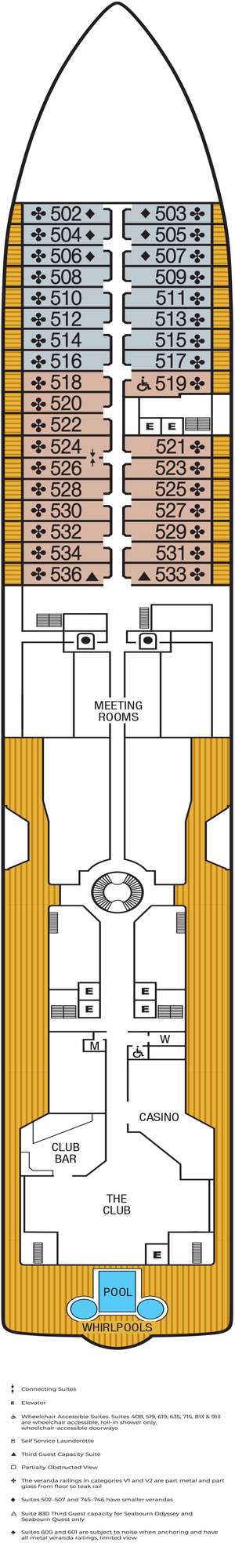 Deck plan for Seabourn Odyssey