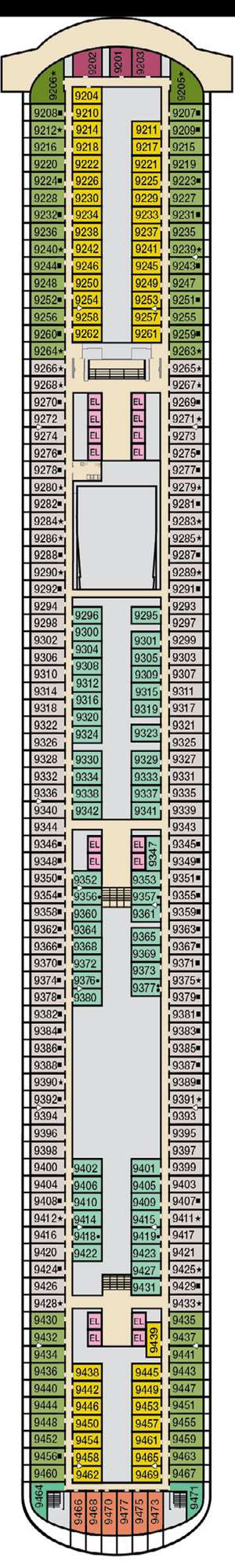 Deck plan for Carnival Horizon