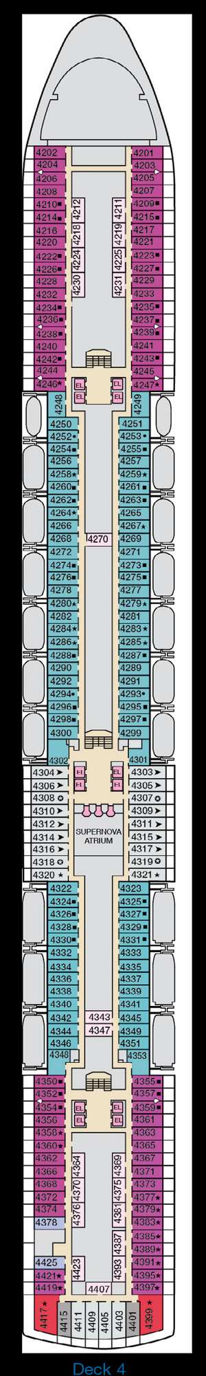 Deck plan for Carnival Luminosa