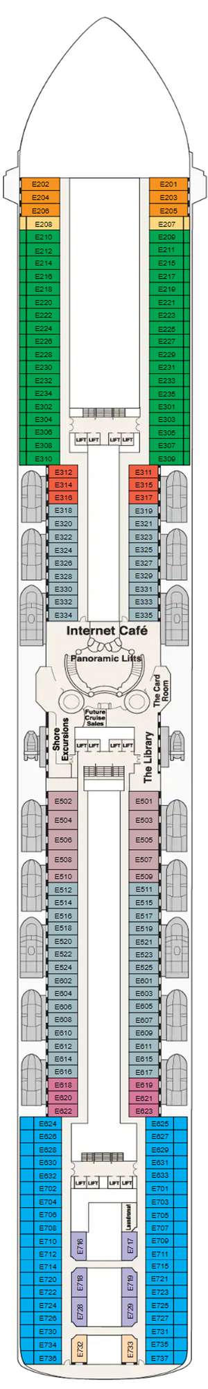 Deck plan for Island Princess