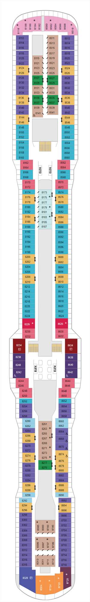 Deck plan for Odyssey of the Seas