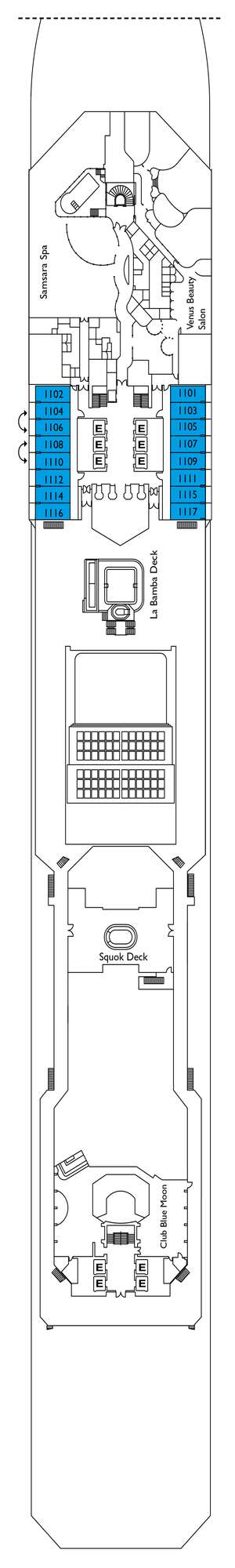 Deck plan for Costa Pacifica