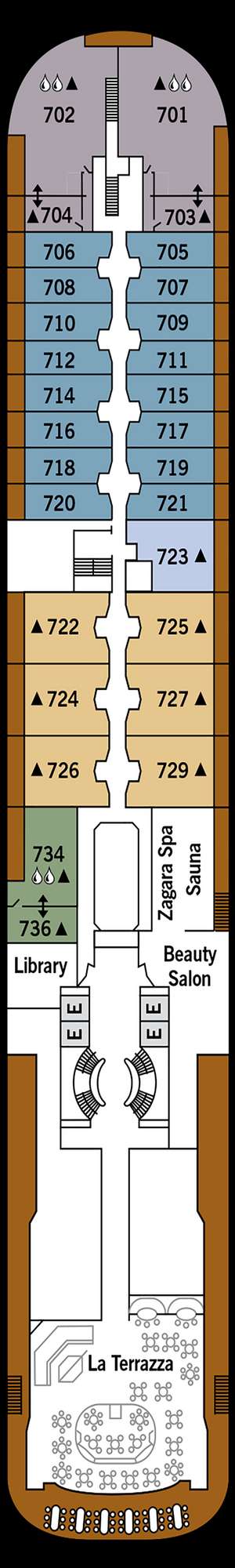 Deck plan for Silver Cloud