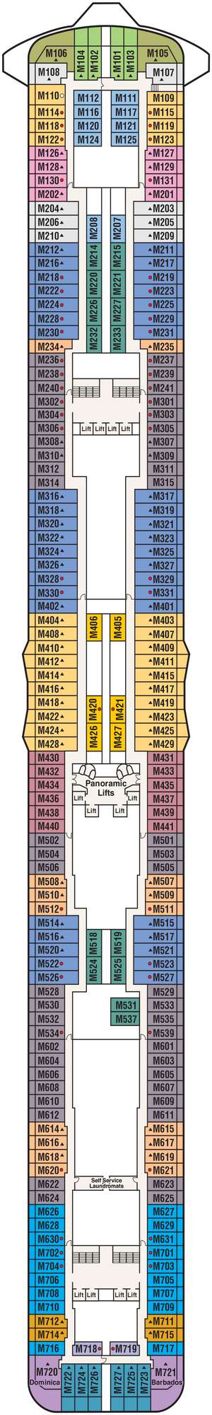 Deck plan for Royal Princess