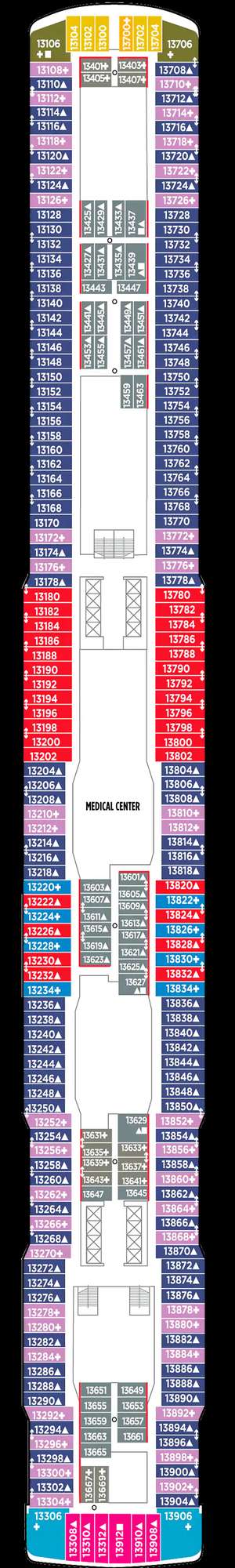 Deck plan for Norwegian Bliss