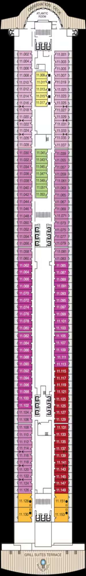 Deck plan for Queen Mary 2