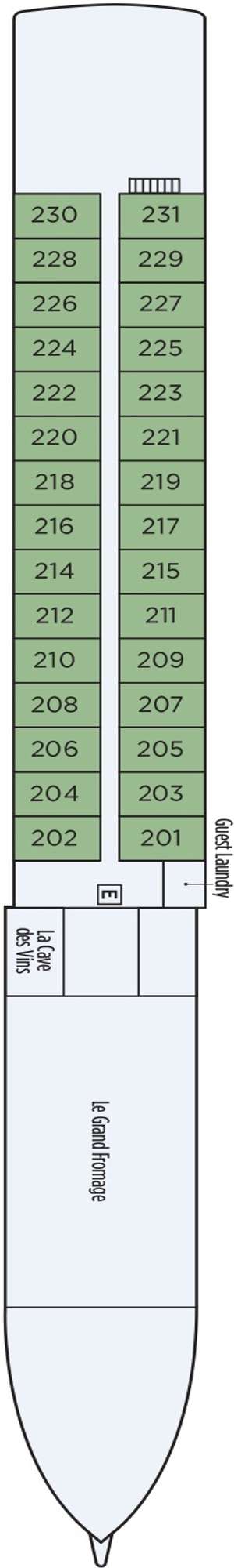 Deck plan for S.S. Bon Voyage