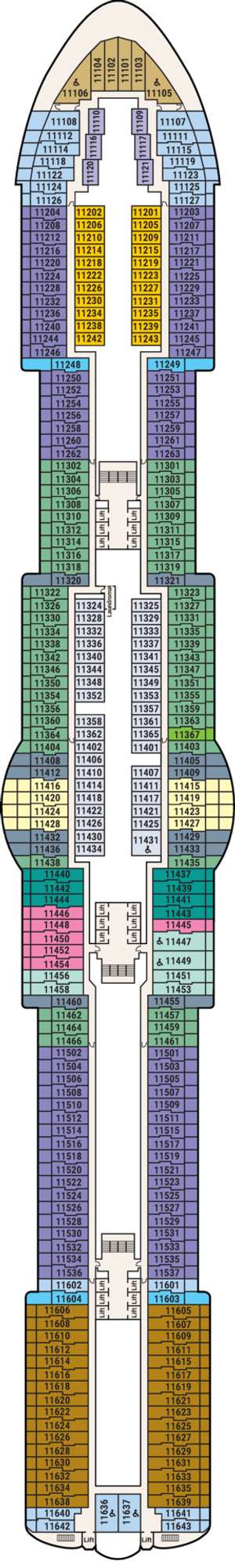 Deck plan for Sun Princess