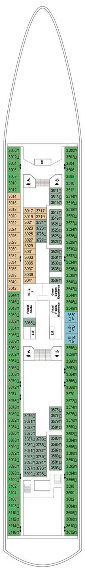 Deck plan for Marella Discovery 2