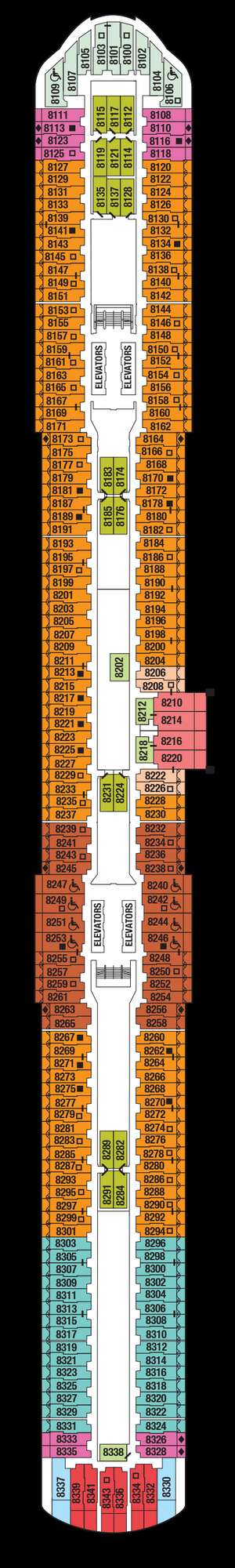Deck plan for Celebrity Xcel