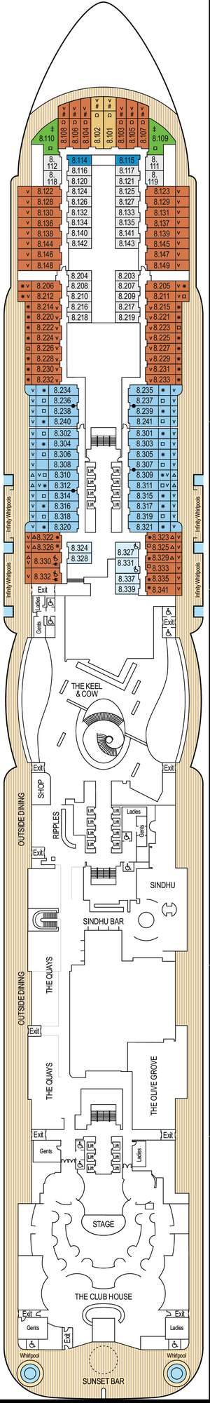 Deck plan for Iona