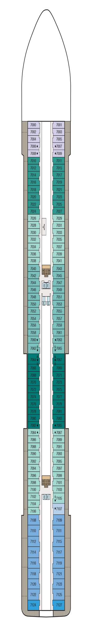 Deck plan for Oceania Allura