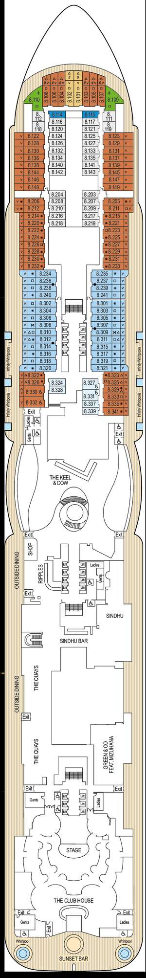 Deck plan for Arvia