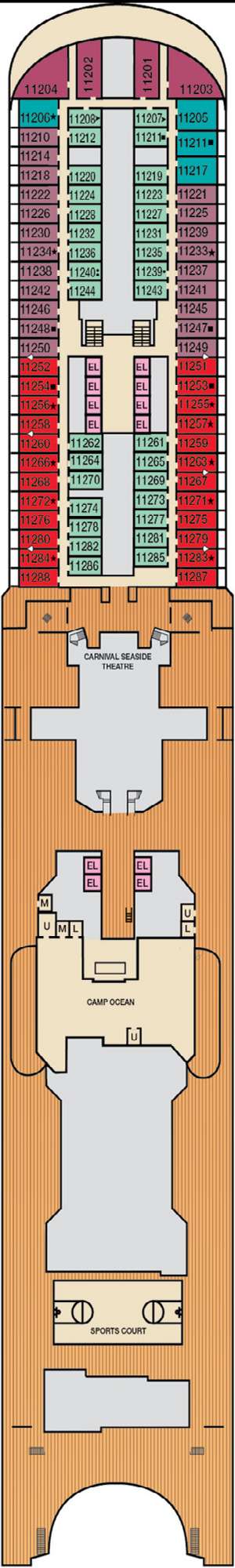 Deck plan for Carnival Venezia