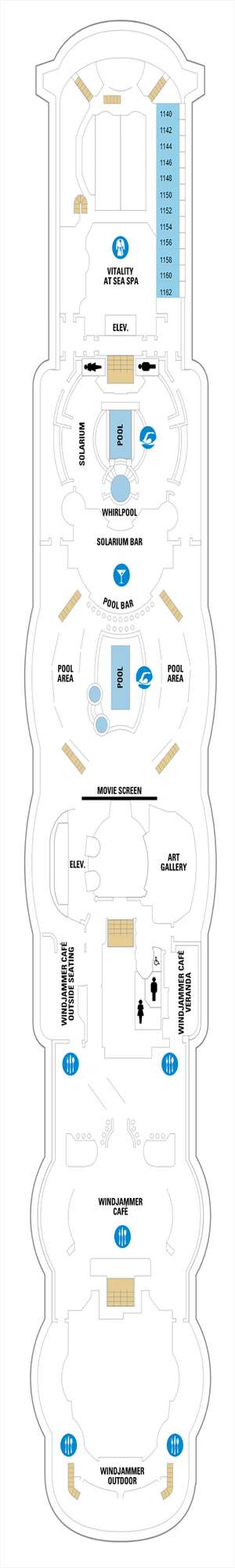 Deck plan for Jewel of the Seas