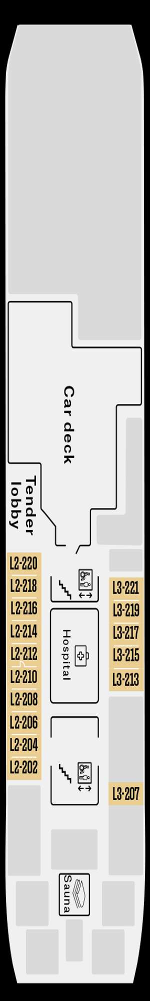 Deck plan for MS Nordkapp