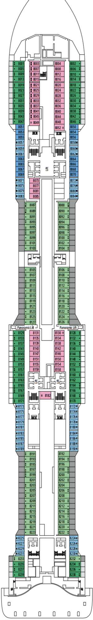 Deck plan for MSC Meraviglia