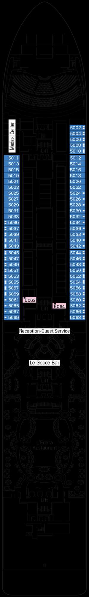 Deck plan for MSC Magnifica