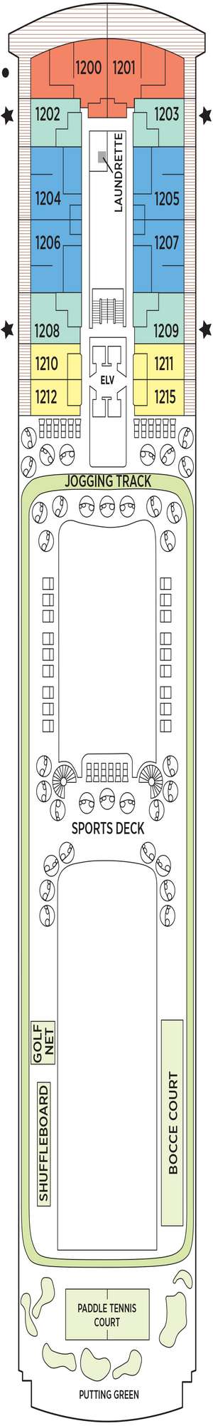 Deck plan for Regent Seven Seas Explorer