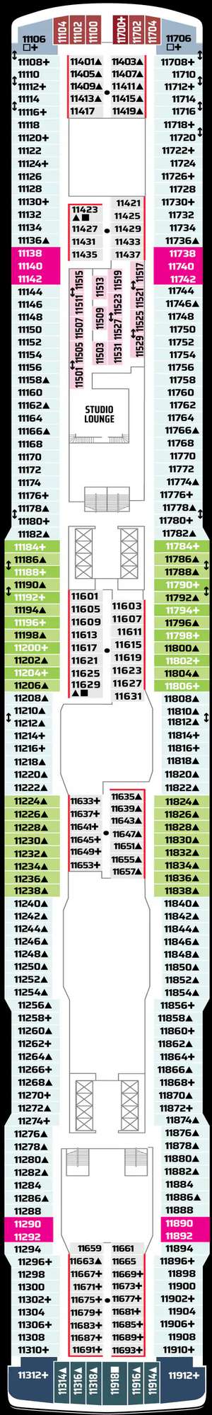 Deck plan for Norwegian Encore