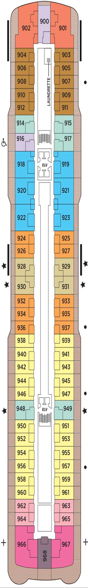 Deck plan for Regent Seven Seas Grandeur