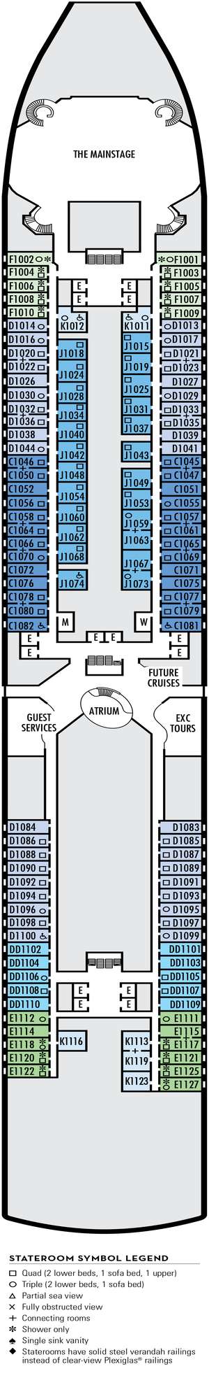 Deck plan for Oosterdam