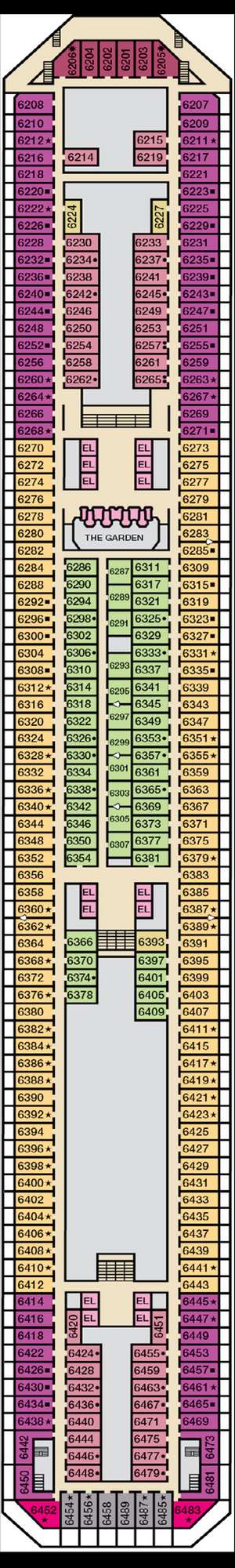 Deck plan for Carnival Liberty