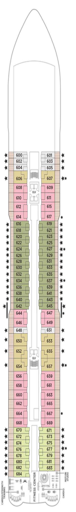 Deck plan for Regent Seven Seas Grandeur
