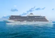 A side profile of Regent Seven Seas Prestige at sea