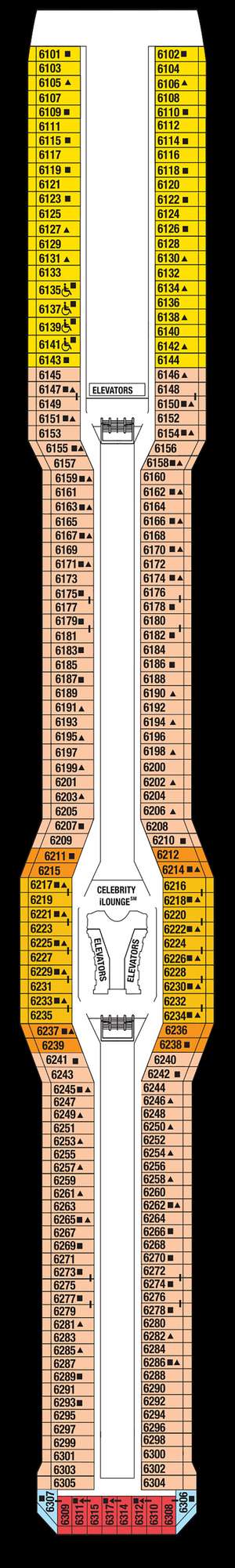 Deck plan for Celebrity Reflection