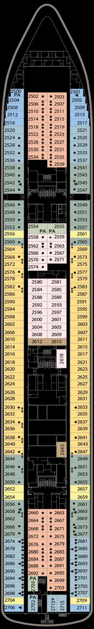 Deck plan for Bolette