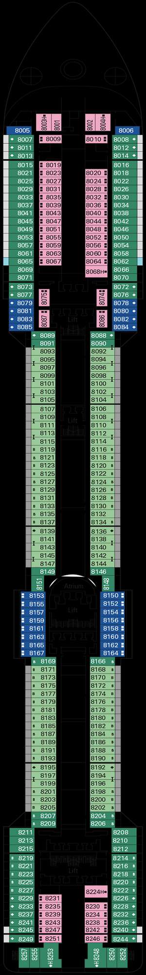 Deck plan for MSC Splendida