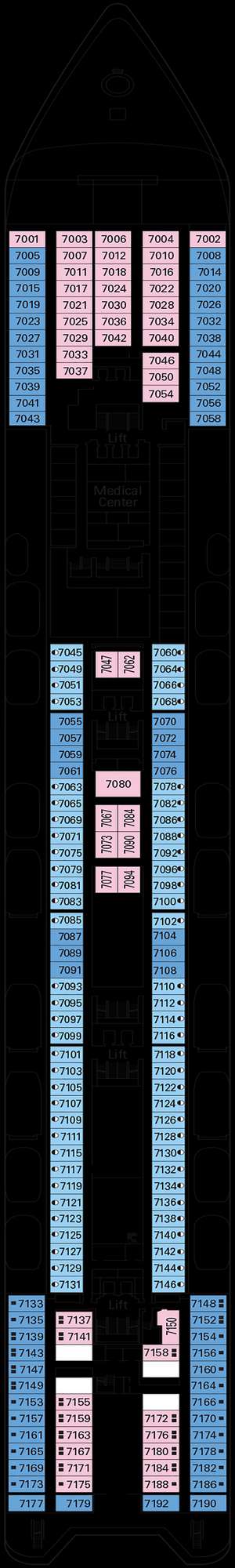 Deck plan for MSC Sinfonia